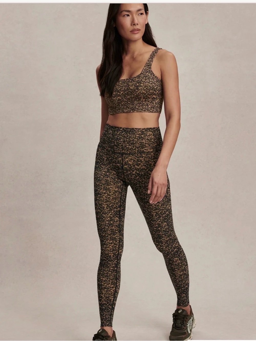 Varley FreeSoft 28” Animal Print High-Waist Leggings - Brown/Black